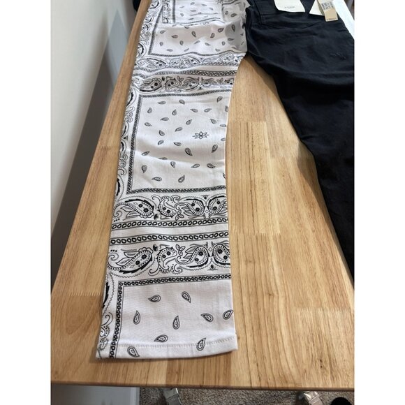 mens denim pants KDNK Black Distressed Stretch Jeans, Size 38x32 NWT - Picture 9 of 11